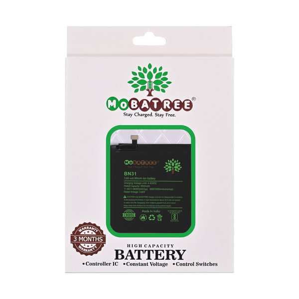 Batteria Green Cell BN31 Per Xiaomi Mi A1, 5X, Note 5A, Redmi S2, Y2 – 3000mAh, Li-Polymer
