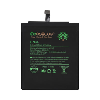 Mobatree Original Mobile Battery for Xiaomi Redmi 5A - BN34,  3000mAh
