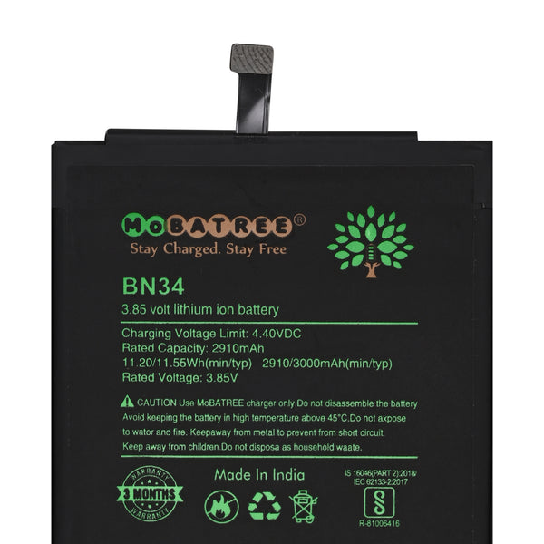 Mobatree Original Mobile Battery for Xiaomi Redmi 5A BN34