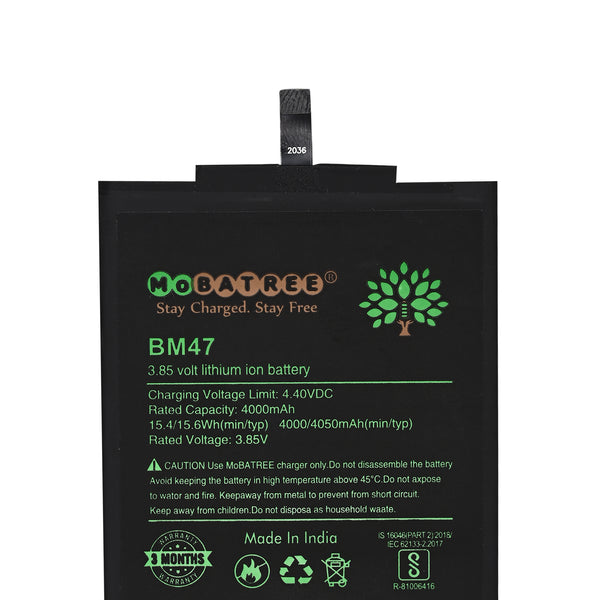 Mobatree BM47 Original Mobile Battery for Redmi 4, Redmi 3, PRO