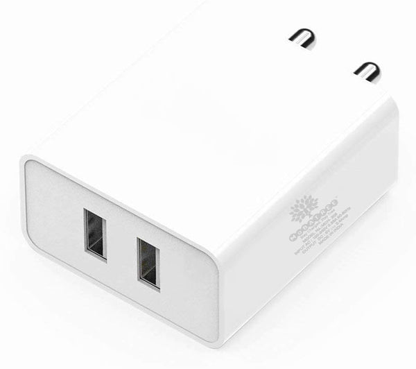 MoBatree MCH-205 Dual Port USB Home/Travel Charger for Android iPhone Devices