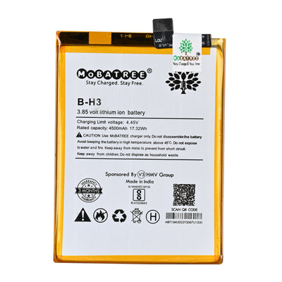 Mobatree B-H3 Original Mobile Battery for Vivo BH3, Z1x , Vivo 1917, PD1921F_EX  4500 mAh