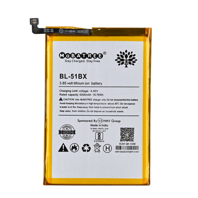 Mobatree BL-51BX Original Mobile Battery for Infinix Note 8 X692, Infinix Hot 10, X682,4500 mAh Battery