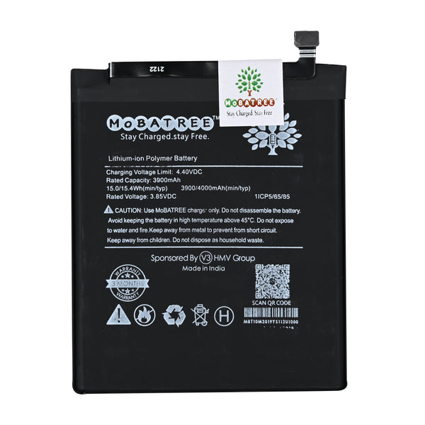Mobatree Original Mobile Battery for Xiaomi Redmi Mi Note BN41, 3900 mAh (6 months Guarantee)