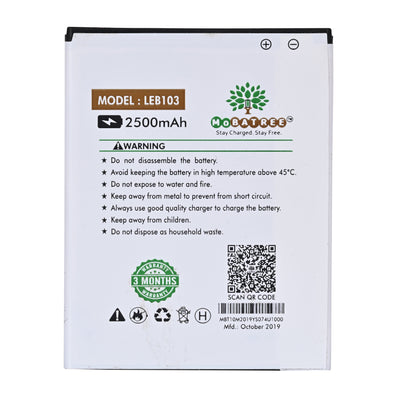 Mobatree Original Mobile Battery for Lava V2s - LEB103, 2500mAh