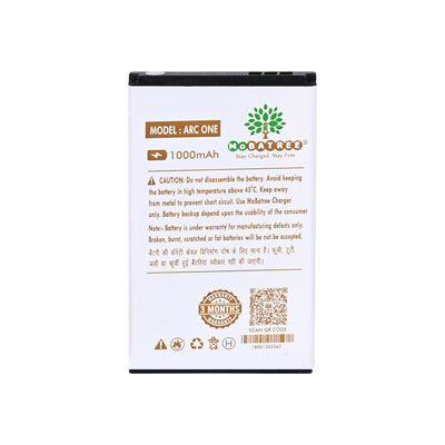 Mobatree LEB035 Original Mobile Battery for LAVA Arc One and Arc One+ , 1000 mAh
