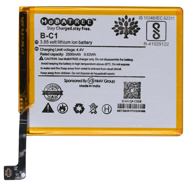 Mobatree Original Mobile Battery for Vivo Y53 B-C1, BC1, 2500 mAh (6 months Guarantee)