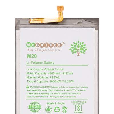 MoBatree Original Mobile Battery for Samsung Galaxy M20 - EB-BG580ABU, 5000mAh 