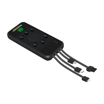 MBT 503 Mobatree Spider 12000 mAh Lithium Polymer Powerbank, 4 inbuilt cables, with Mobile stand and Suction Grip