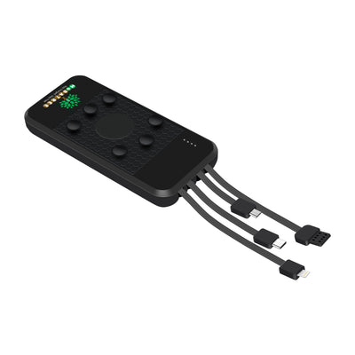 MBT 503 Mobatree Spider 12000 mAh Lithium Polymer Powerbank, 4 inbuilt cables, with Mobile stand and Suction Grip