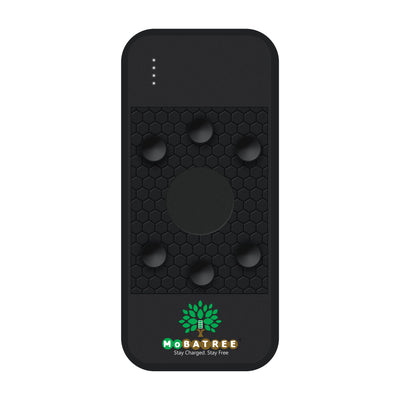 MBT 503 Mobatree Spider 12000 mAh Lithium Polymer Powerbank, 4 inbuilt cables, with Mobile stand and Suction Grip