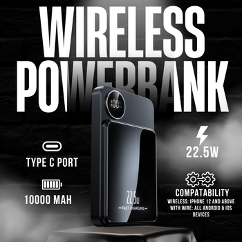 Mobatree MBT 506 Wireless Power Bank 10000mAh | 22.5W Fast Charging | Type-C | Wireless Charging