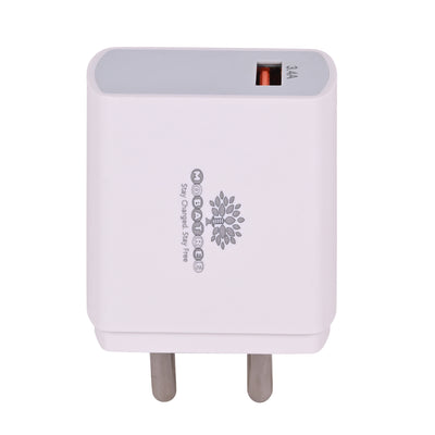 Mobatree Spark 3.4 Amp and 17 Watt Charger with V8 Micro single USB Charging Cable for Android & iPhone Devices