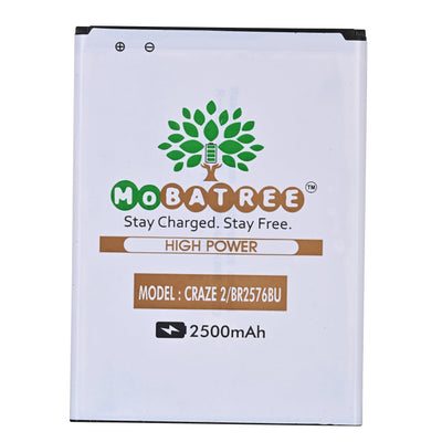 Mobatree Original Mobile Battery for Intex CRAZE 2 - BR2576BU, 2500mAh