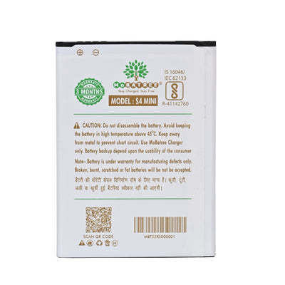 Mobatree Original Mobile Battery for Samsung S4 Mini, 1900 mAh (6 months Guarantee)