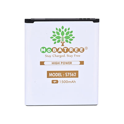 Mobatree Original Mobile Battery for Samsung Grand Duos S7562, 7562, S3 Mini, Ace 2, i-8160, S-7568, i-8160, S-7582, i-8190, 1500mAh
