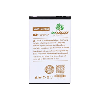 Mobatree LEB035 Original Mobile Battery for LAVA Arc One and Arc One+ , 1000 mAh