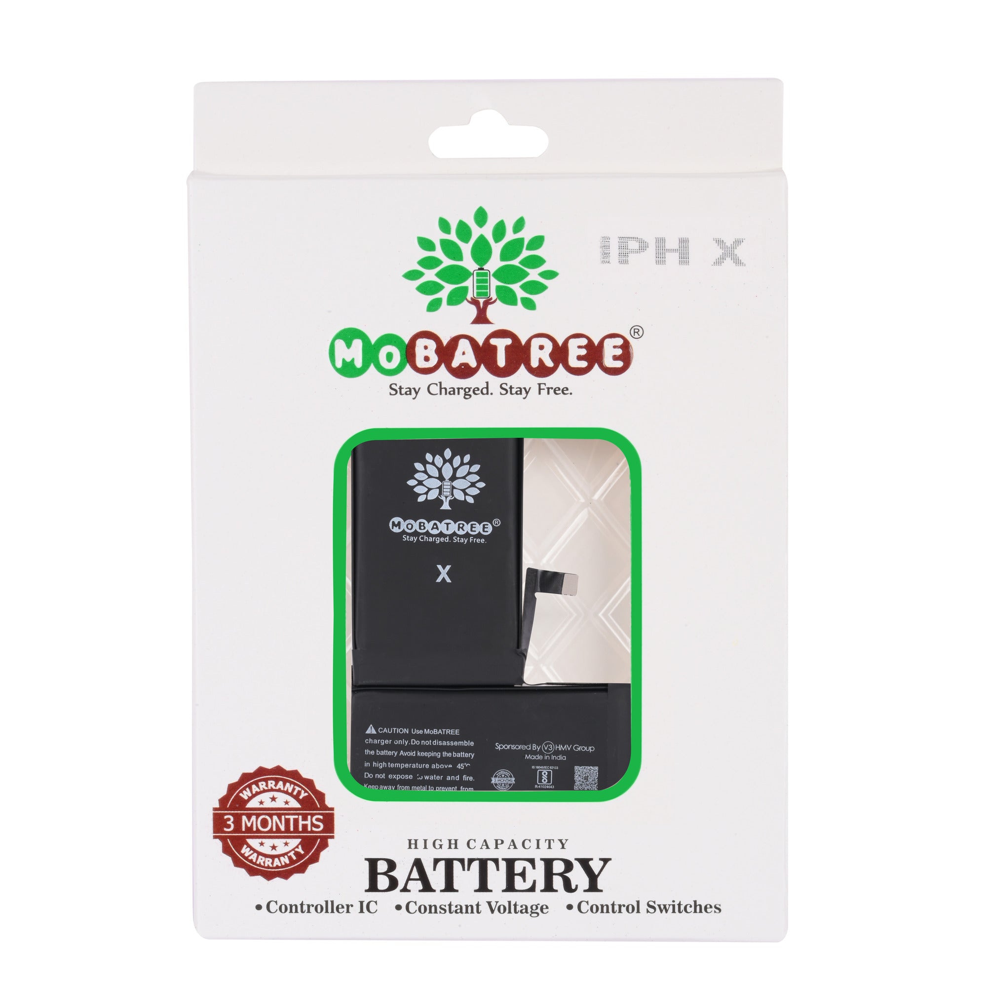 Mobatree Original Mobile Battery for iPhone X, 2716mAh (6 months Guara ...