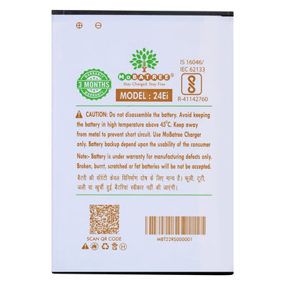 Mobatree Original Mobile Battery for ITEL -24EI, 2400 mAh 