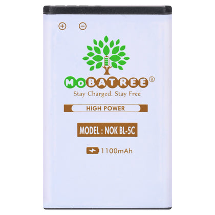 Mobatree BL5C Original Mobile Battery for Nokia 5C, Nokia 1100, 1020mAh (90 Days Guarantee)