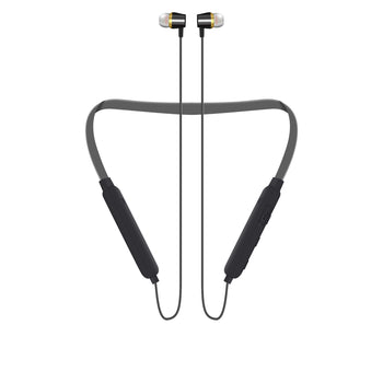 Mobatree MBT 704 Bluetooth Neckband with Mic, Smart Magnetic Buds, Upto 20 Hours Playback and Talk-Time, Noise Cancellation in Version 5.0 Bluetooth with Bold Bass - Black